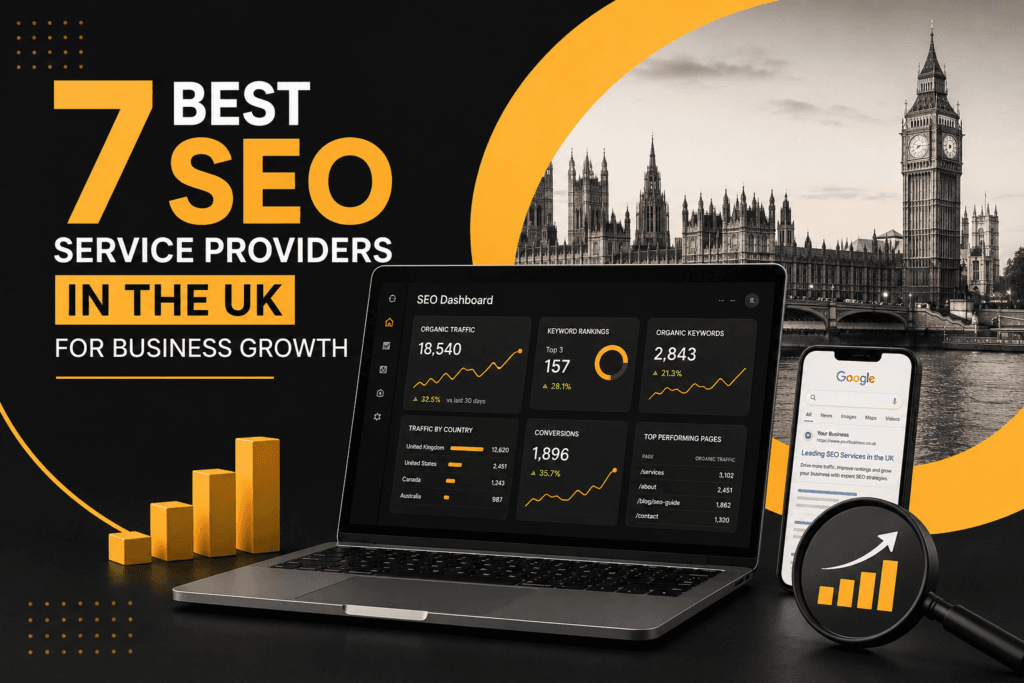 SEO service provider analysing website performance and search rankings
