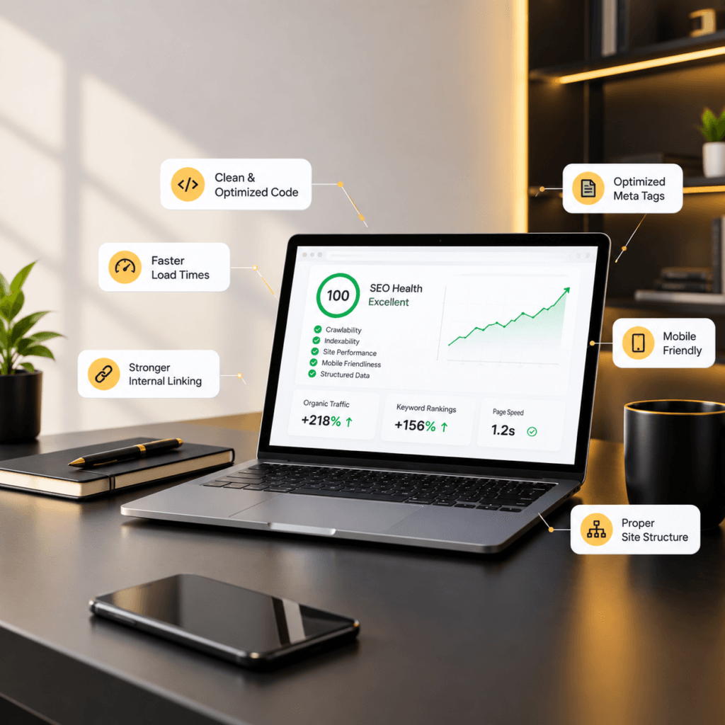 Technical SEO agency analysing website performance