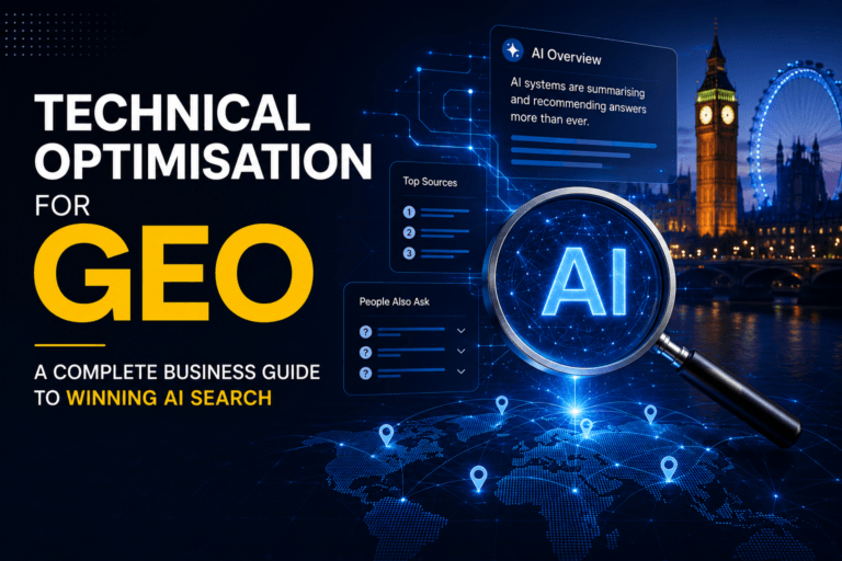 Technical optimisation for GEO for AI search visibility